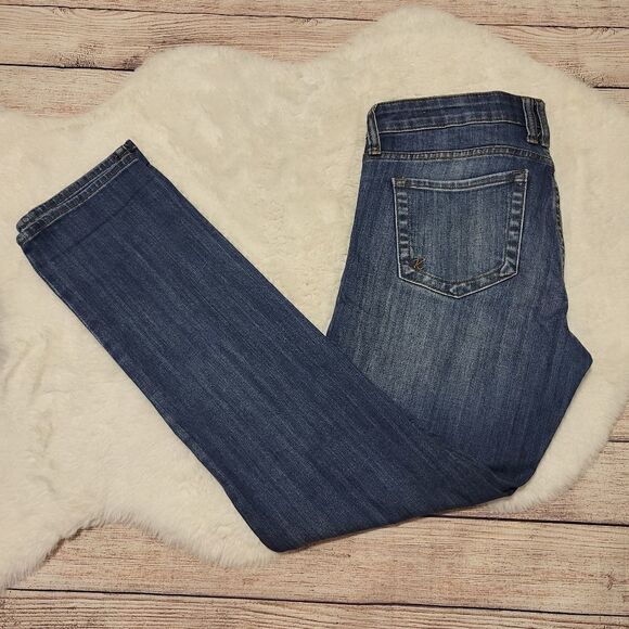 Kut from the Kloth medium wash factory distressed jeans - Picture 6 of 7